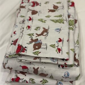 Pottery Barn Full Fleece Sheet Set,  Duvet Cover, Fitted Sheet, 2 Pillow Cases